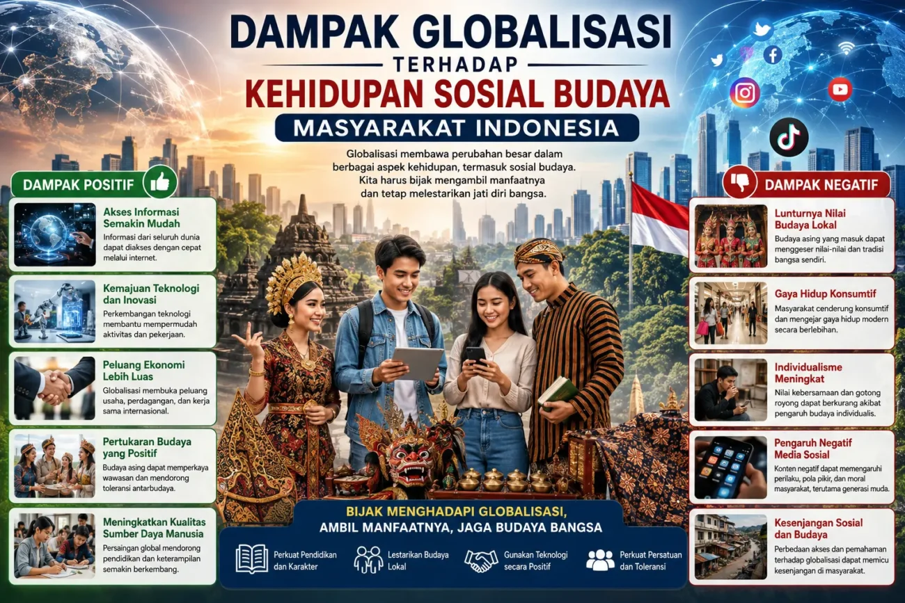 Dampak Globalisasi terhadap Kehidupan Sosial Budaya Masyarakat Indonesia (AiStudio)