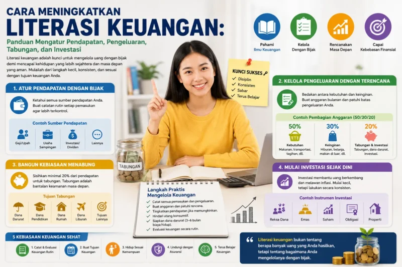 Cara Meningkatkan Literasi Keuangan: Panduan Mengatur Pendapatan, Pengeluaran, Tabungan, dan Investasi