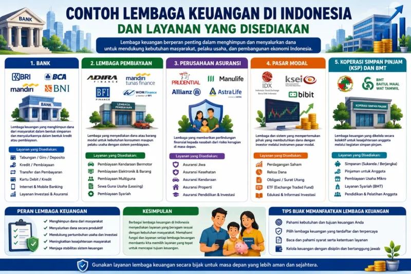 Contoh Lembaga Keuangan di Indonesia dan Layanan yang Disediakan