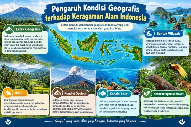 Pengaruh Kondisi Geografis terhadap Keragaman Alam Indonesia