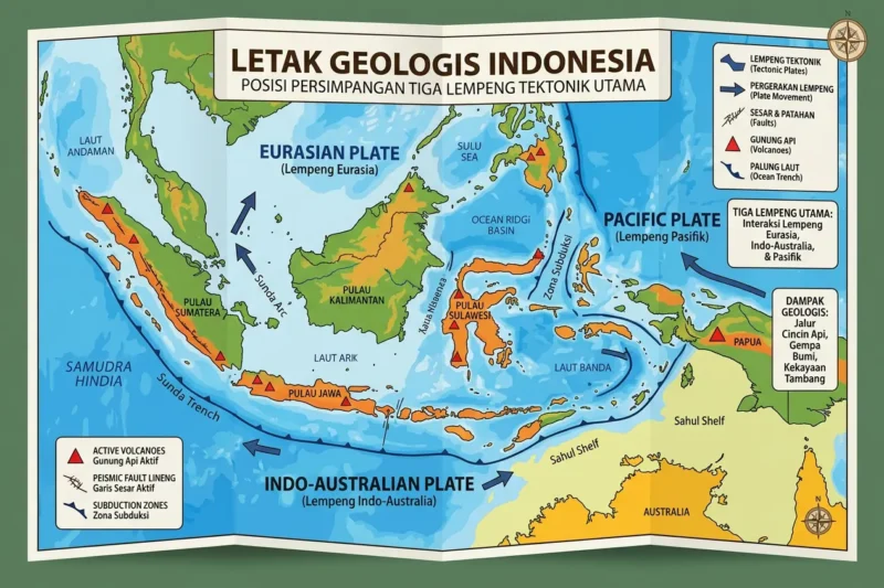 Letak Geologis Indonesia: Pengertian, Kondisi, dan Pengaruhnya