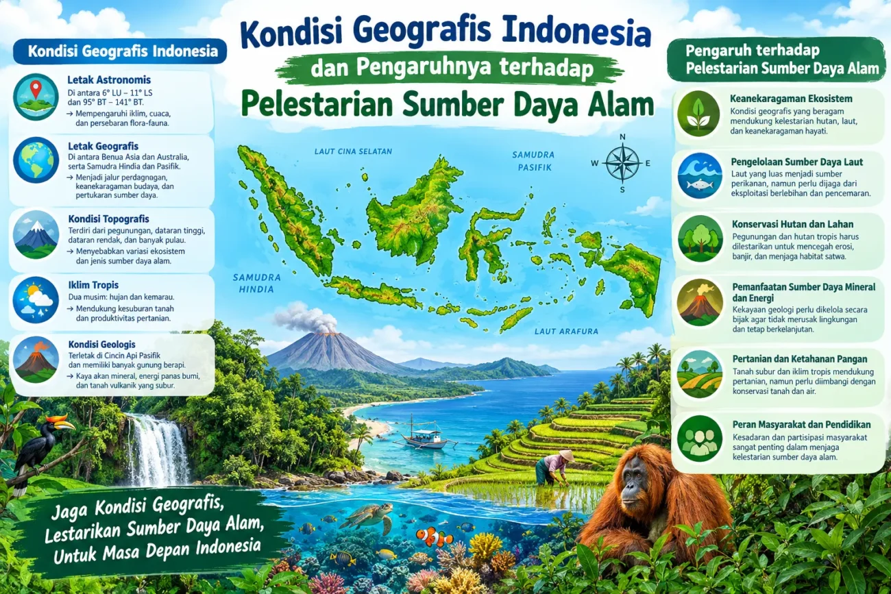 Kondisi Geografis Indonesia dan Pengaruhnya terhadap Pelestarian Sumber Daya Alam (AiStudio)