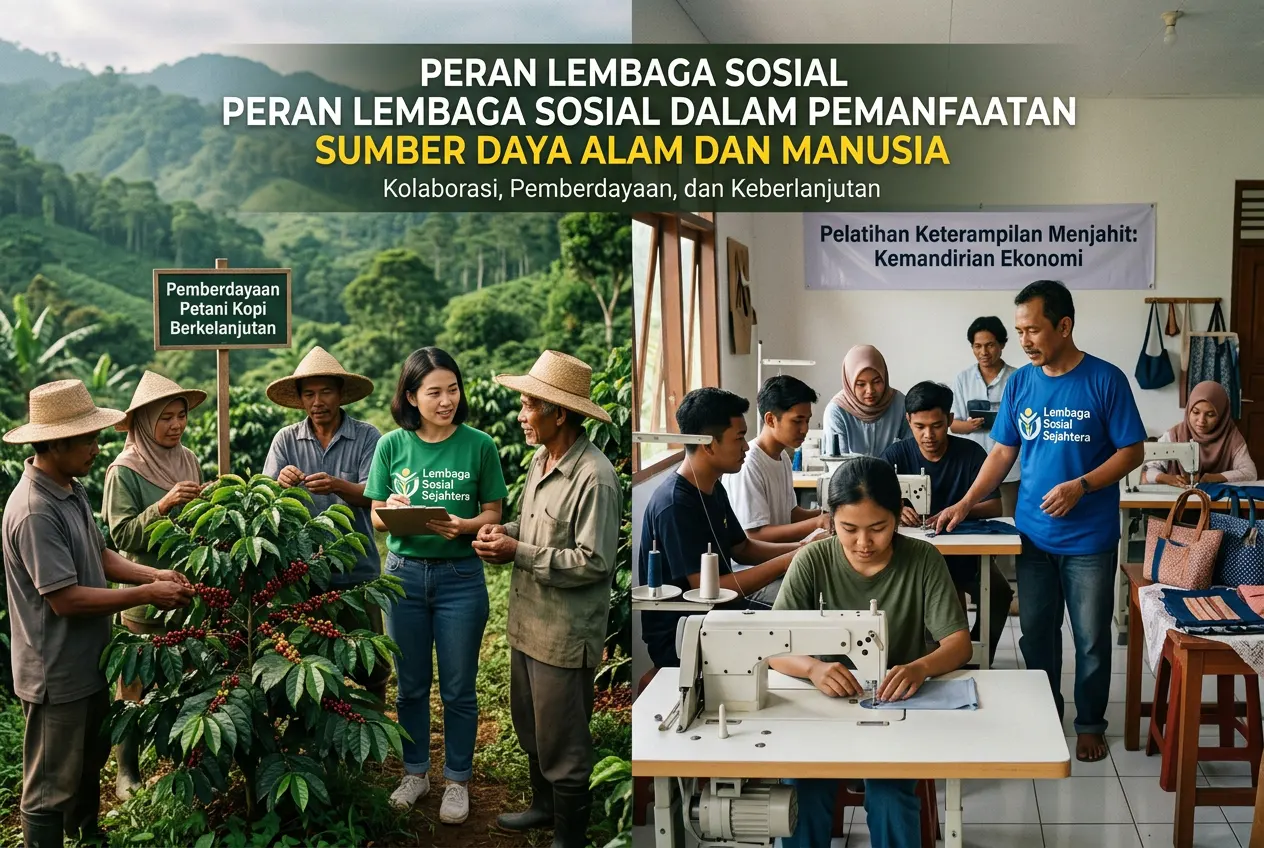 Peran Lembaga Sosial dalam Pemanfaatan Sumber Daya Alam dan Manusia (AiStudio)