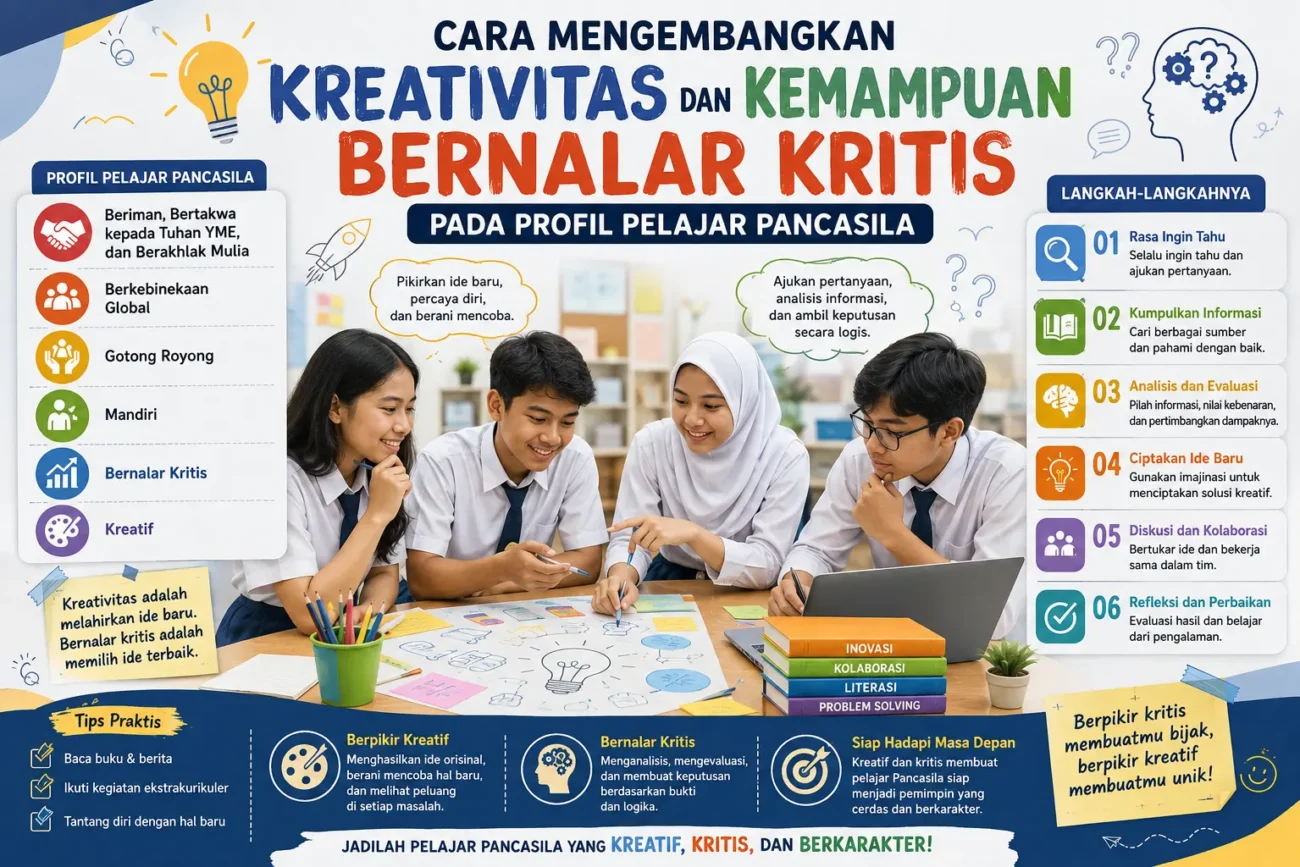 Cara Mengembangkan Kreativitas dan Kemampuan Bernalar Kritis pada Profil Pelajar Pancasila (AiStudio)