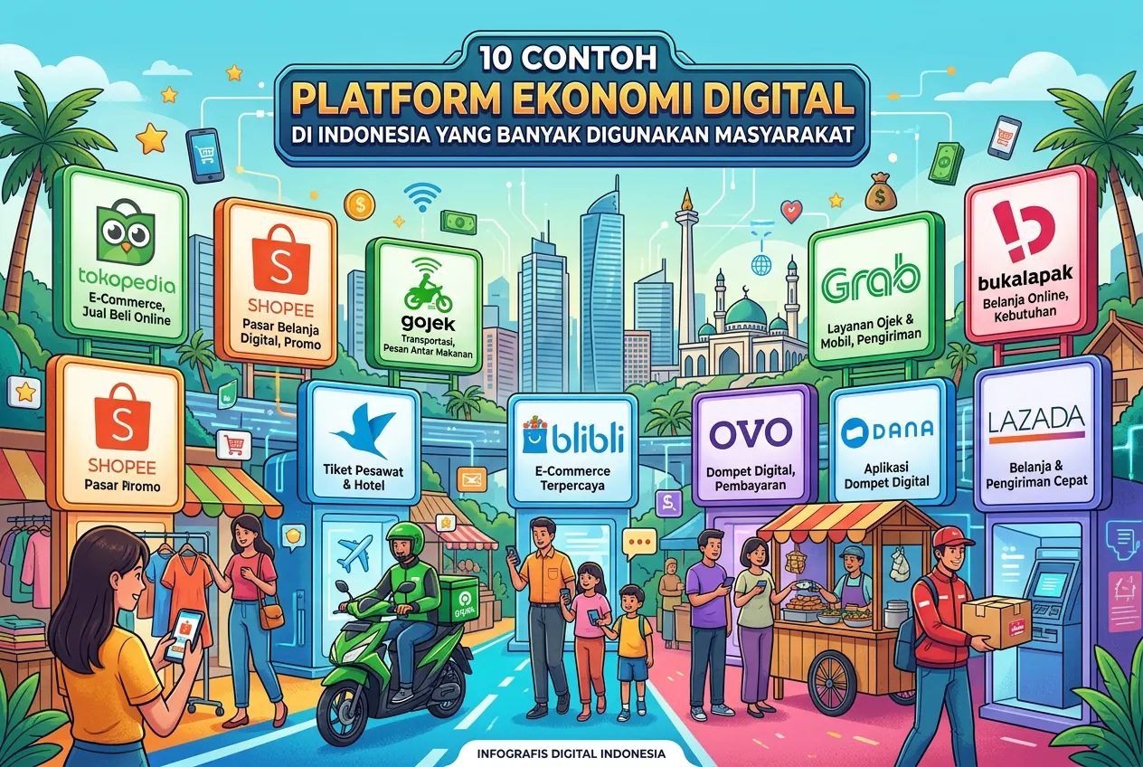 10 Contoh Platform Ekonomi Digital di Indonesia yang Banyak Digunakan Masyarakat (AiStudio)