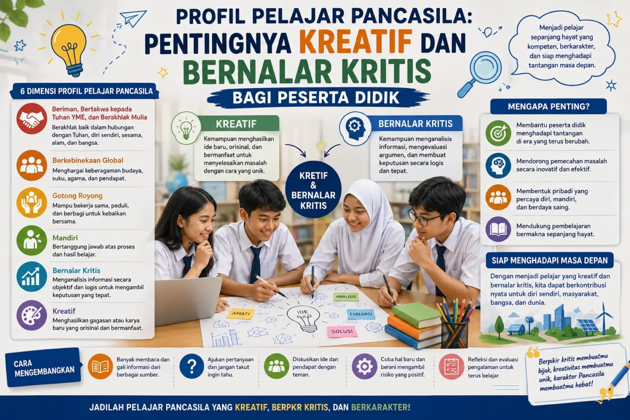 Profil Pelajar Pancasila: Pentingnya Kreatif dan Bernalar Kritis bagi Peserta Didik (AiStudio)