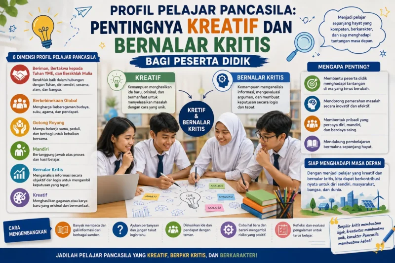 Profil Pelajar Pancasila: Pentingnya Kreatif dan Bernalar Kritis bagi Peserta Didik