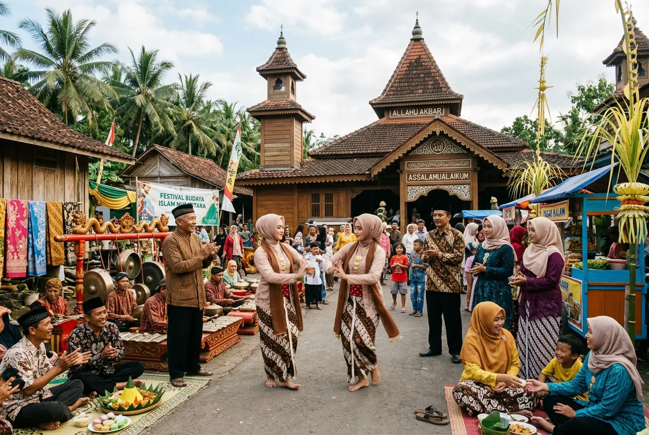 Interaksi Budaya Pengaruh Islam di Indonesia (AiStudio)