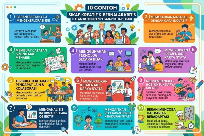 10 Contoh Sikap Kreatif dan Bernalar Kritis dalam Kehidupan Pelajar Sehari-Hari