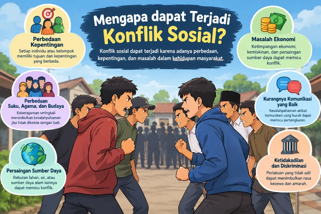 Mengapa dapat Terjadi Konflik Sosial (AiStudio)