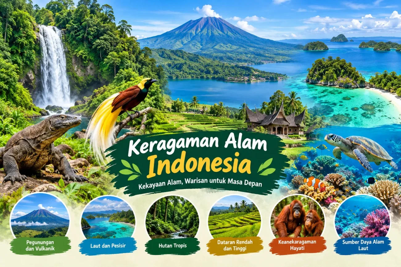 Faktor yang Menyebabkan Keragaman Alam Indonesia (AiStudio)