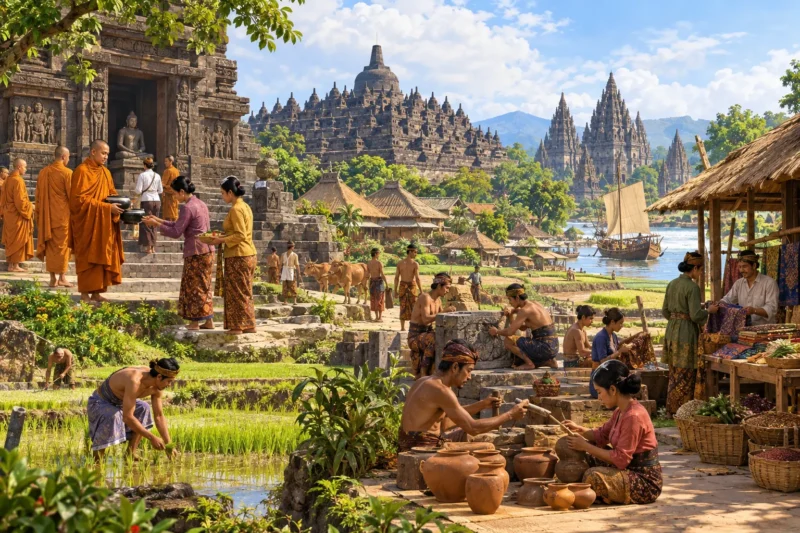 Perkembangan Kehidupan Masyarakat pada Masa Kerajaan Hindu-Buddha
