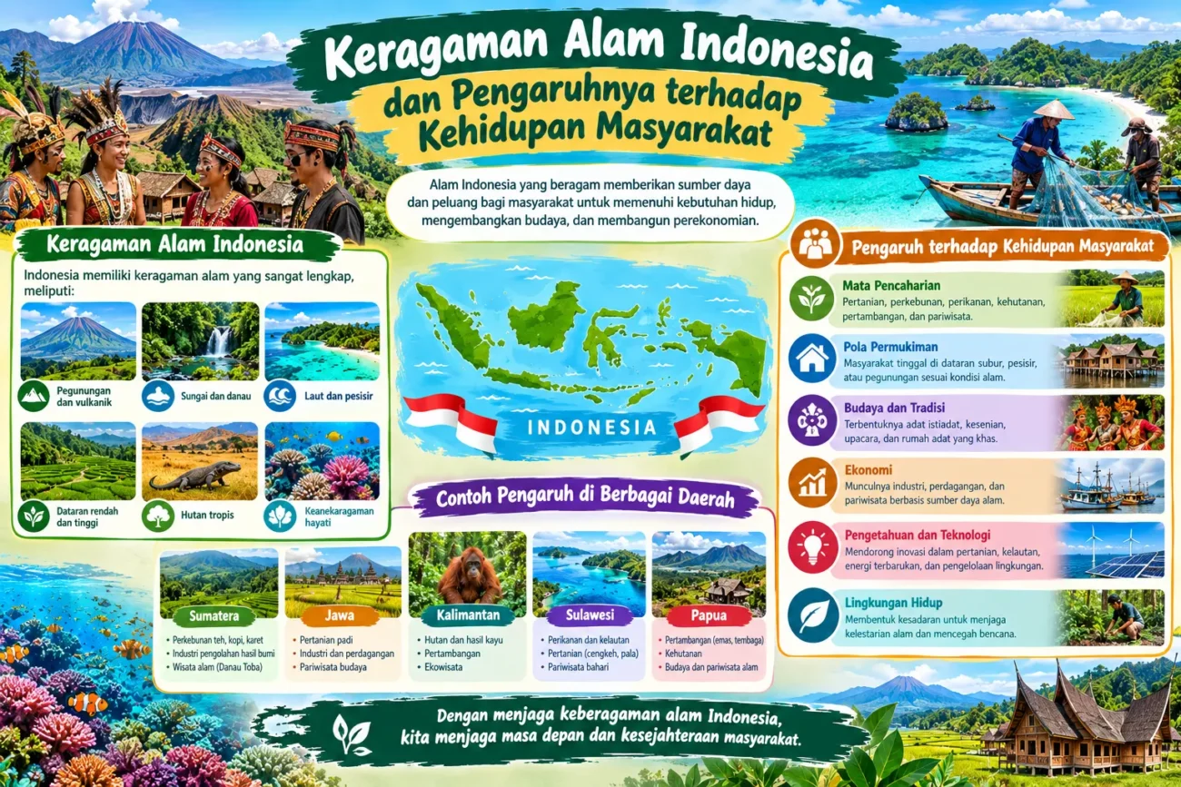 Keragaman Alam Indonesia dan Pengaruhnya terhadap Kehidupan Masyarakat (AiStudio)