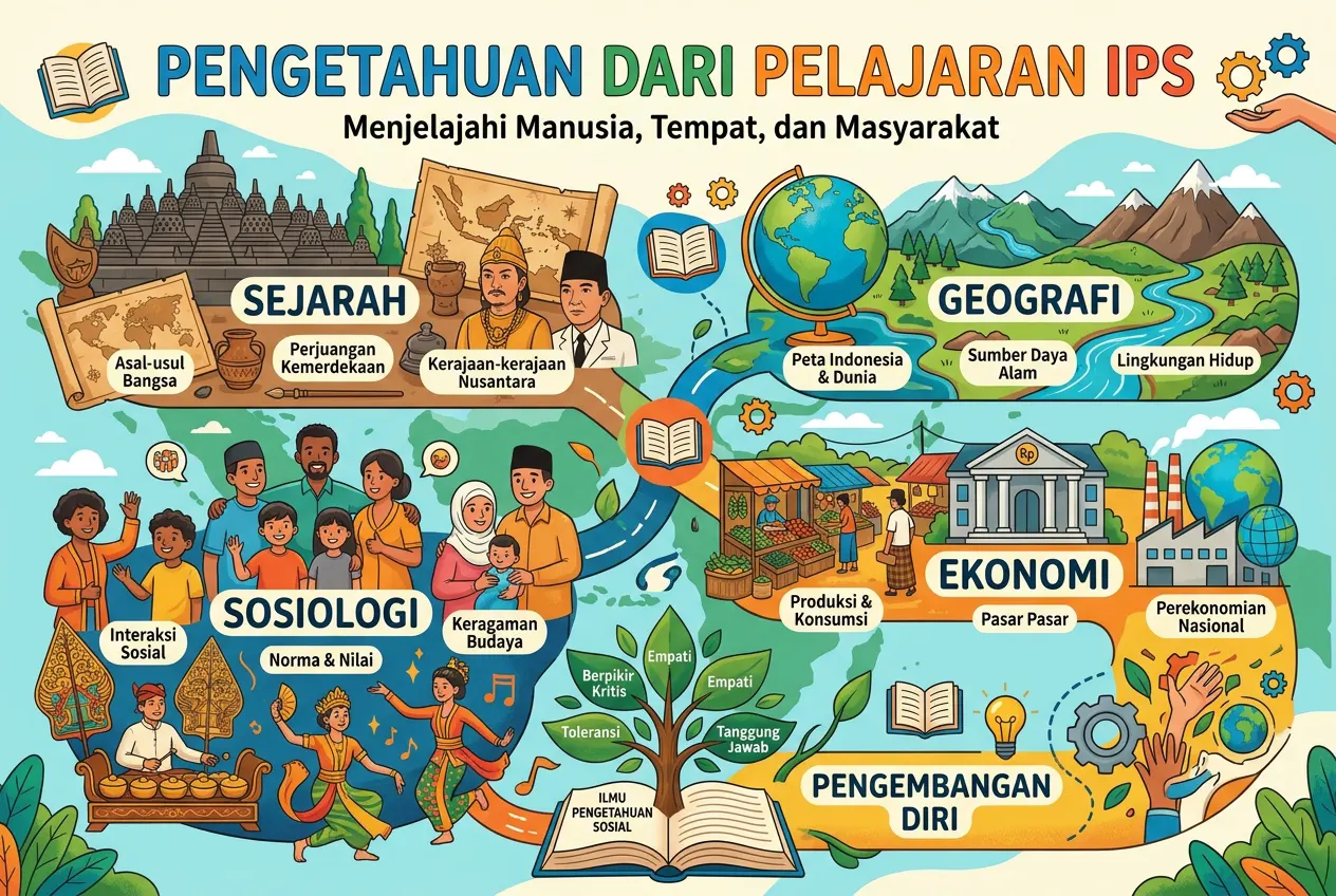 Pengetahuan yang Diperoleh dari Pelajaran Ilmu Pengetahuan Sosial (IPS) (AiStudio)