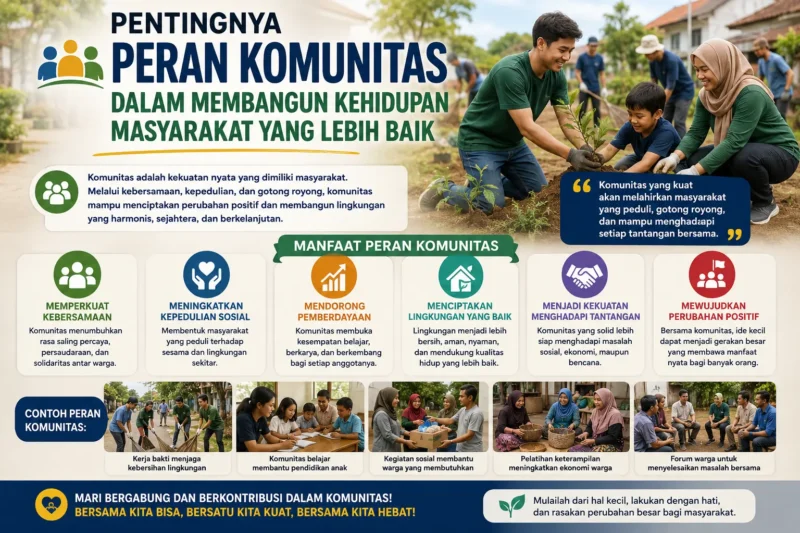 Pentingnya Peran Komunitas dalam Membangun Kehidupan Masyarakat yang Lebih Baik