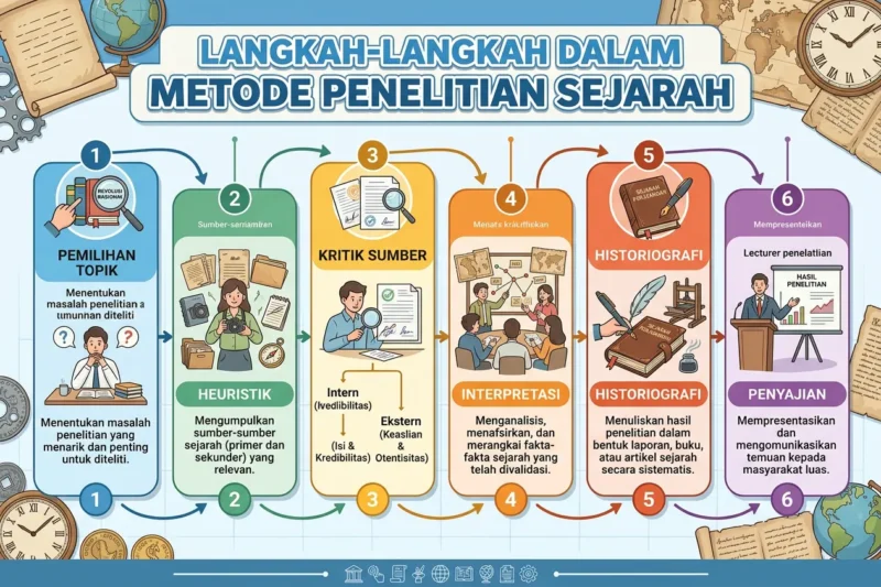 Langkah-Langkah Metode Penelitian Sejarah: Tahapan dan Contoh