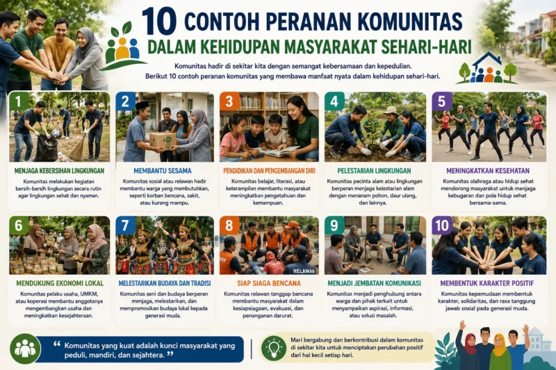 10 Contoh Peranan Komunitas dalam Kehidupan Masyarakat Sehari-Hari