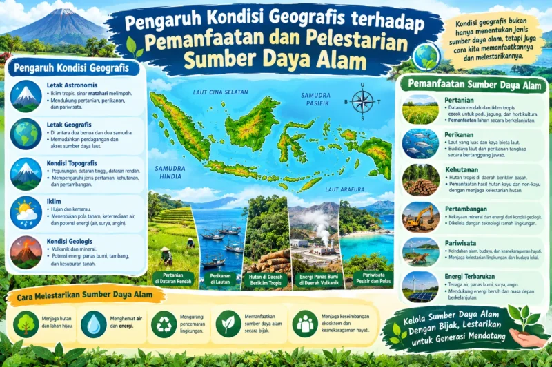 Pengaruh Kondisi Geografis terhadap Pemanfaatan dan Pelestarian Sumber Daya Alam