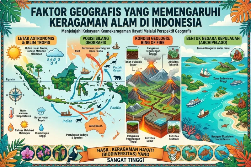 Faktor Geografis yang Memengaruhi Keragaman Alam di Indonesia