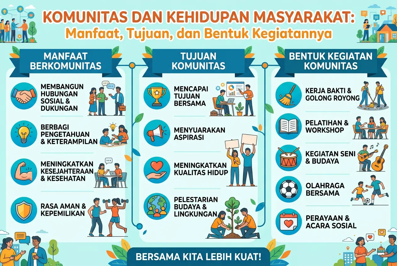 Komunitas dan Kehidupan Masyarakat: Manfaat, Tujuan, dan Bentuk Kegiatannya (AiStudio)