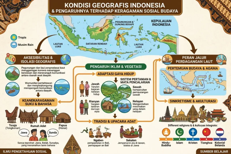 Kondisi Geografis Indonesia dan Pengaruhnya terhadap Keragaman Sosial Budaya