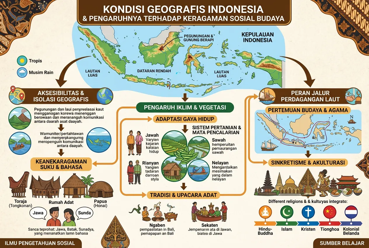 Kondisi Geografis Indonesia dan Pengaruhnya terhadap Keragaman Sosial Budaya (AiStudio)