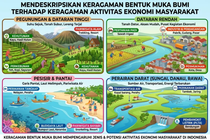 Mendeskripsikan Keragaman Bentuk Muka Bumi terhadap Keragaman Aktivitas Ekonomi Masyarakat