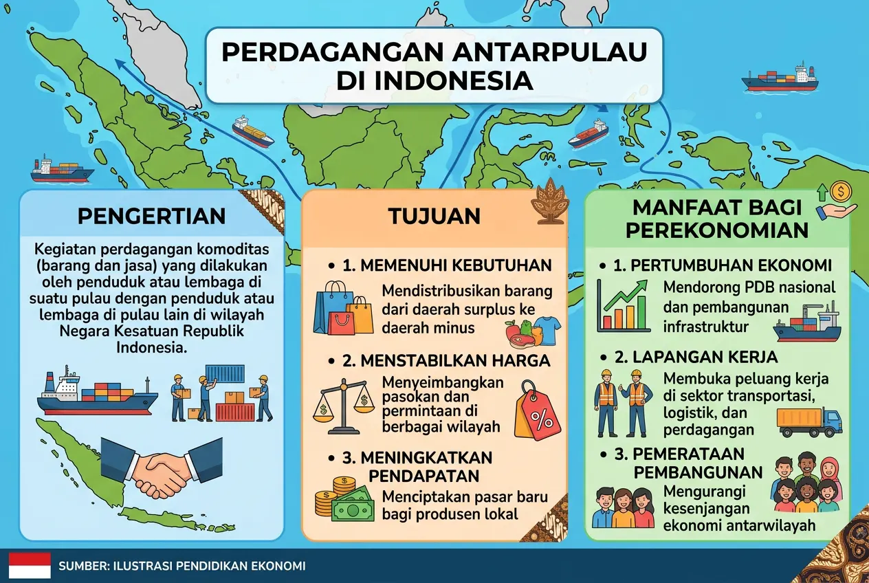 Perdagangan Antarpulau di Indonesia: Pengertian, Tujuan, dan Manfaatnya bagi Perekonomian (AiStudio)