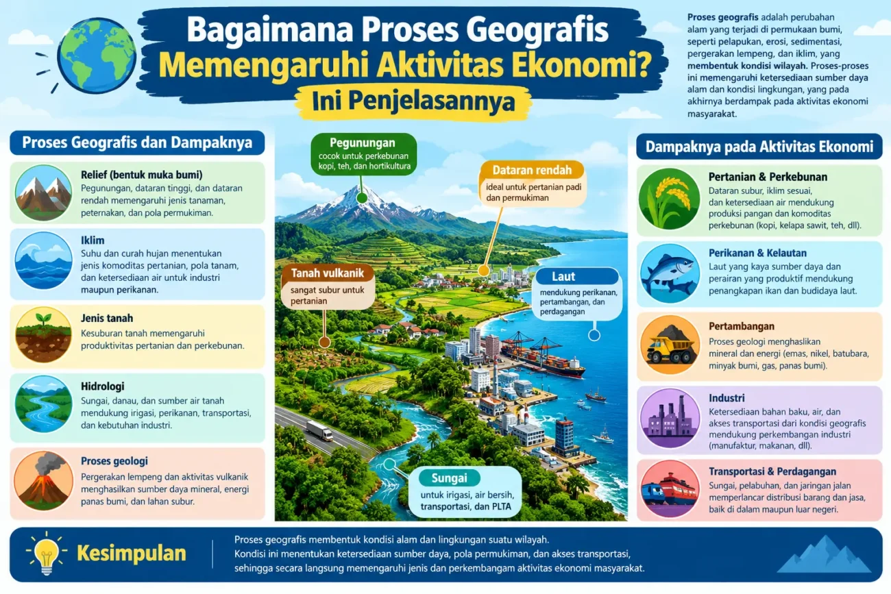 Bagaimana Proses Geografis Memengaruhi Aktivitas Ekonomi? Ini Penjelasannya (AiStudio)