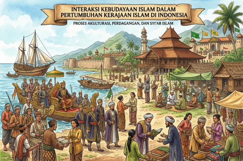 Bagaimana Interaksi Kebudayaan Islam terhadap Tumbuh dan Berkembangnya Kerajaan Islam di Indonesia?