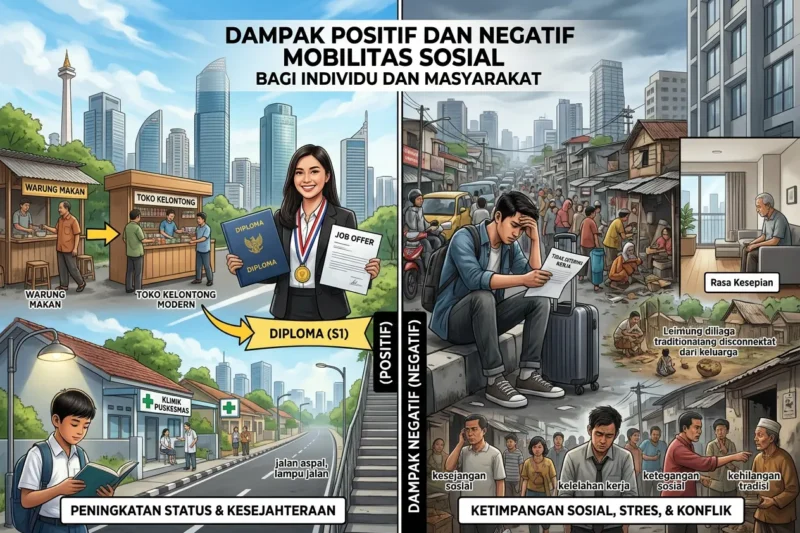 Dampak Positif dan Negatif Mobilitas Sosial bagi Individu dan Masyarakat