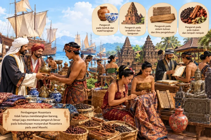 Pengaruh Perdagangan terhadap Kebudayaan Masyarakat Nusantara pada Awal Masehi