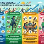 Saluran Mobilitas Sosial: Pendidikan, Pekerjaan, Organisasi, dan Perkawinan (AiStudio)