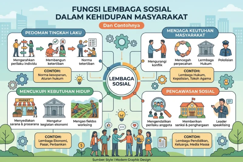 Fungsi Lembaga Sosial dalam Kehidupan Masyarakat dan Contohnya