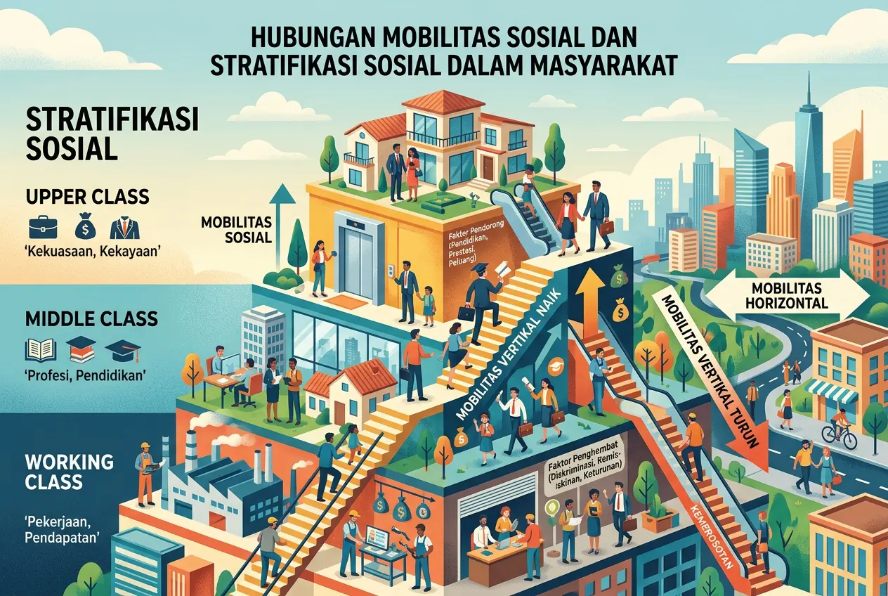 Hubungan Mobilitas Sosial dan Stratifikasi Sosial dalam Masyarakat (AiStudio)