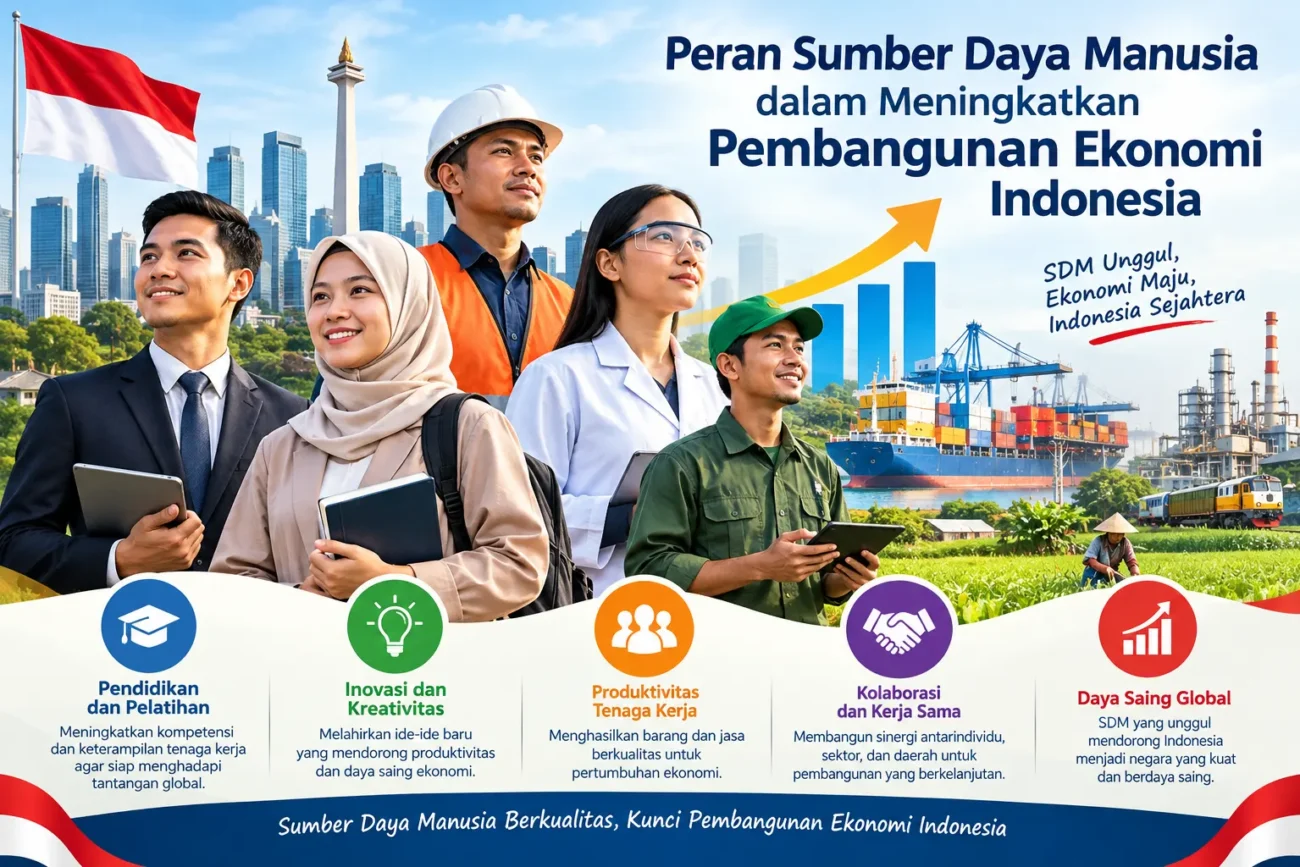 Peran Sumber Daya Manusia dalam Meningkatkan Pembangunan Ekonomi Indonesia (AiStudio)