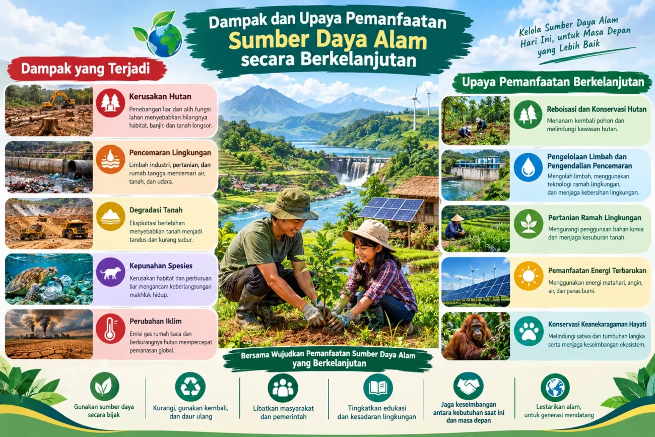 Dampak dan Upaya Pemanfaatan Sumber Daya Alam secara Berkelanjutan (AiStudio)