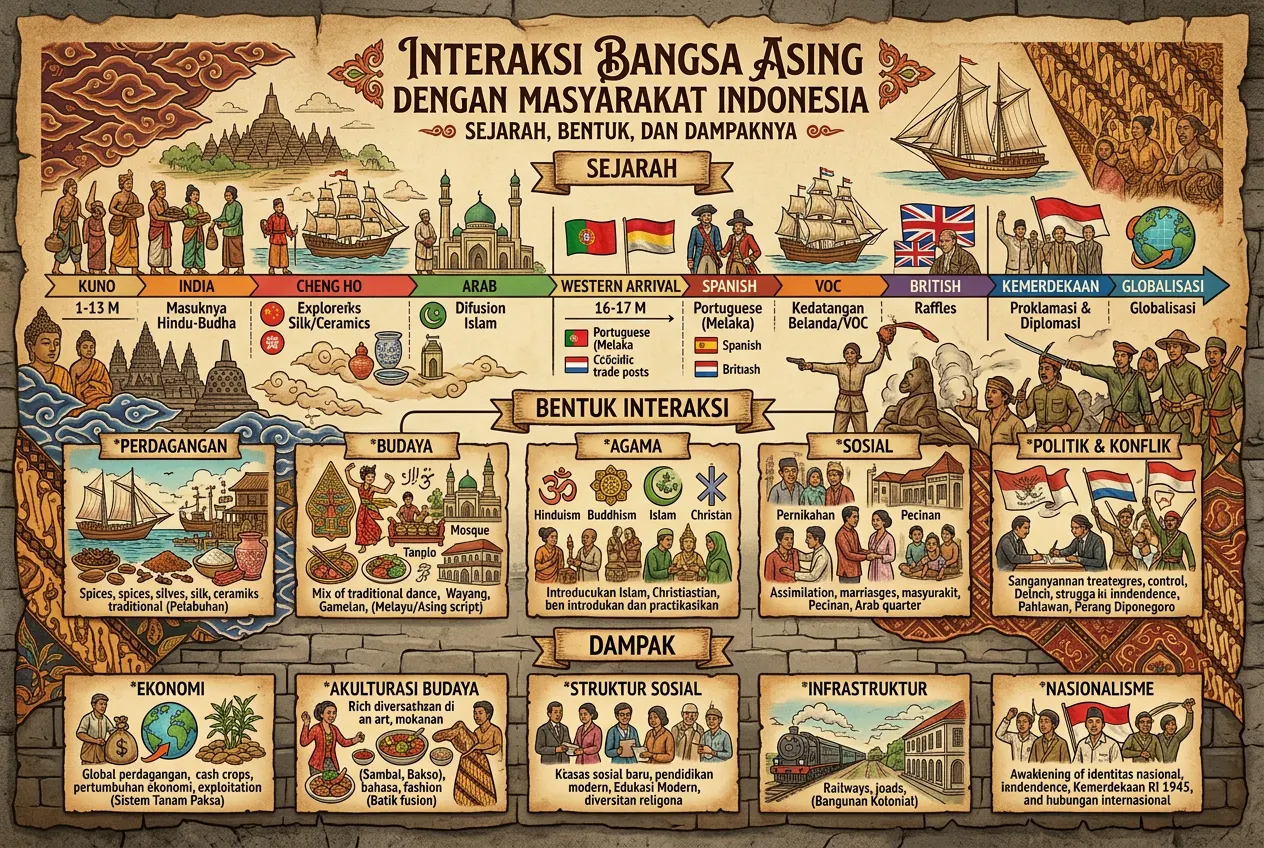Interaksi Bangsa Asing dengan Masyarakat Indonesia: Sejarah, Bentuk, dan Dampaknya (AiStudio)