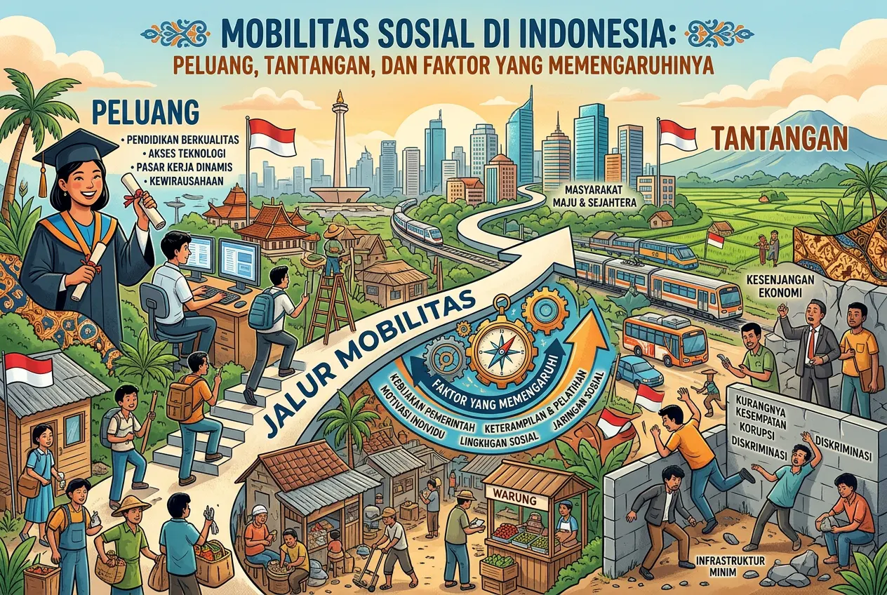 Mobilitas Sosial di Indonesia: Peluang, Tantangan, dan Faktor yang Memengaruhinya (AiStudio)