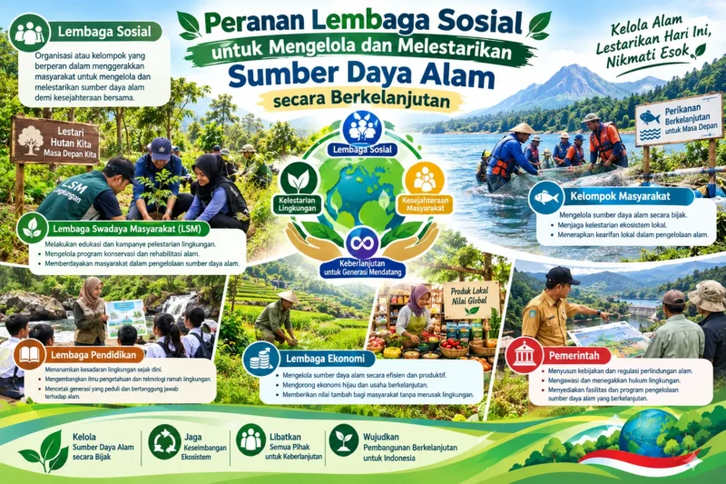 Peranan Lembaga Sosial untuk Mengelola dan Melestarikan Sumber Daya Alam secara Berkelanjutan