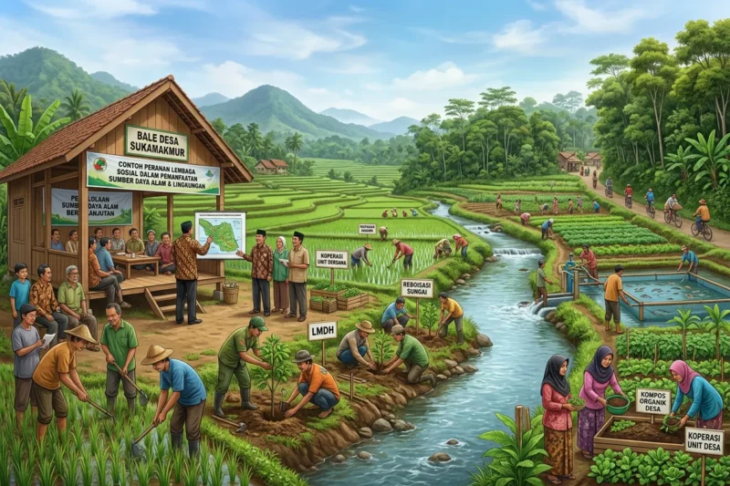 Contoh Peranan Lembaga Sosial dalam Pemanfaatan Sumber Daya Alam dan Lingkungan