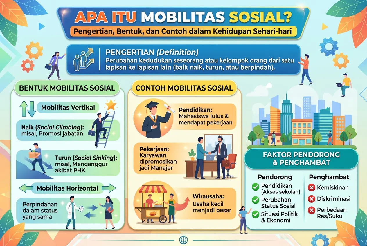 Apa Itu Mobilitas Sosial? Pengertian, Bentuk, dan Contoh dalam Kehidupan Sehari-hari (AiStudio)