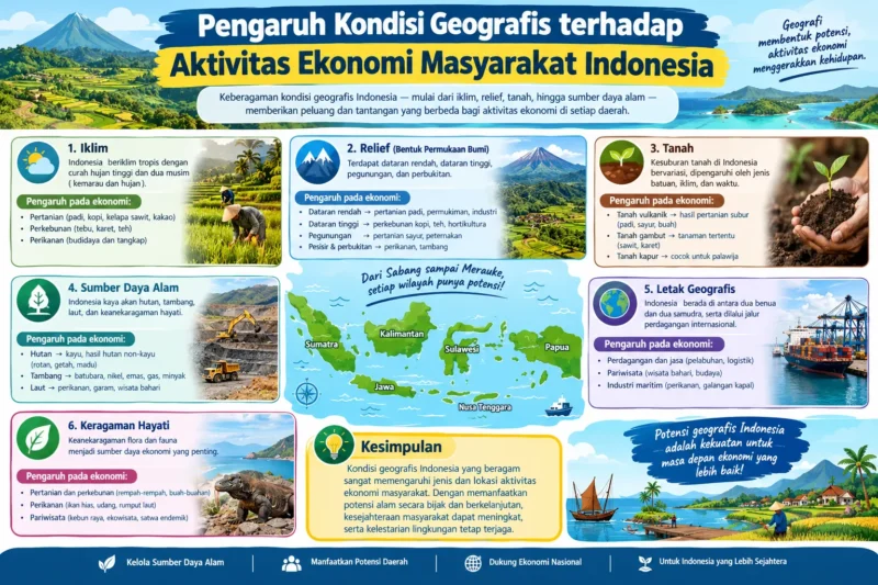 Pengaruh Kondisi Geografis terhadap Aktivitas Ekonomi Masyarakat Indonesia