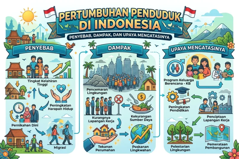 Pertumbuhan Penduduk di Indonesia: Penyebab, Dampak, dan Upaya Mengatasinya