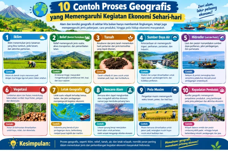 10 Contoh Proses Geografis yang Memengaruhi Kegiatan Ekonomi Sehari-hari
