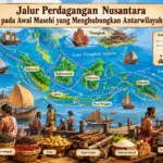 Jalur Perdagangan Nusantara pada Awal Masehi yang Menghubungkan Antarwilayah (AiStudio)