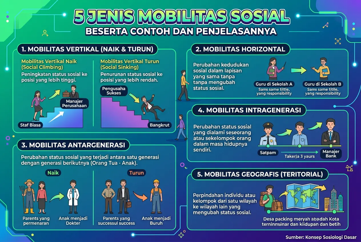 5 Jenis Mobilitas Sosial Beserta Contoh dan Penjelasannya (AiStudio)