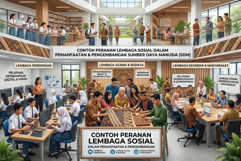 Contoh Peranan Lembaga Sosial dalam Pemanfaatan dan Pengembangan Sumber Daya Manusia
