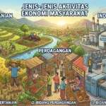 Jenis-Jenis Aktivitas Ekonomi Masyarakat di Bidang Pertanian, Perdagangan, dan Industri (AiStudio)
