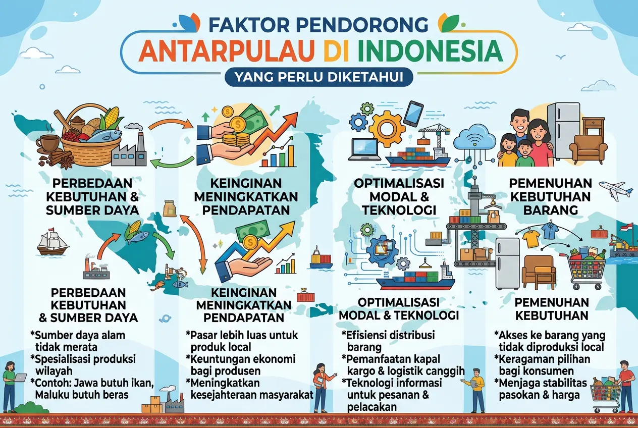Faktor Pendorong Perdagangan Antarpulau di Indonesia yang Perlu Diketahui (AiStudio)